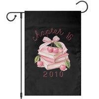 Sweet Chapter 16 Birthday Garden Flag Cherry Books 16th Birthday Gifts For Her Book Lover