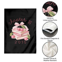 Sweet Chapter 16 Birthday Garden Flag Cherry Books 16th Birthday Gifts For Her Book Lover
