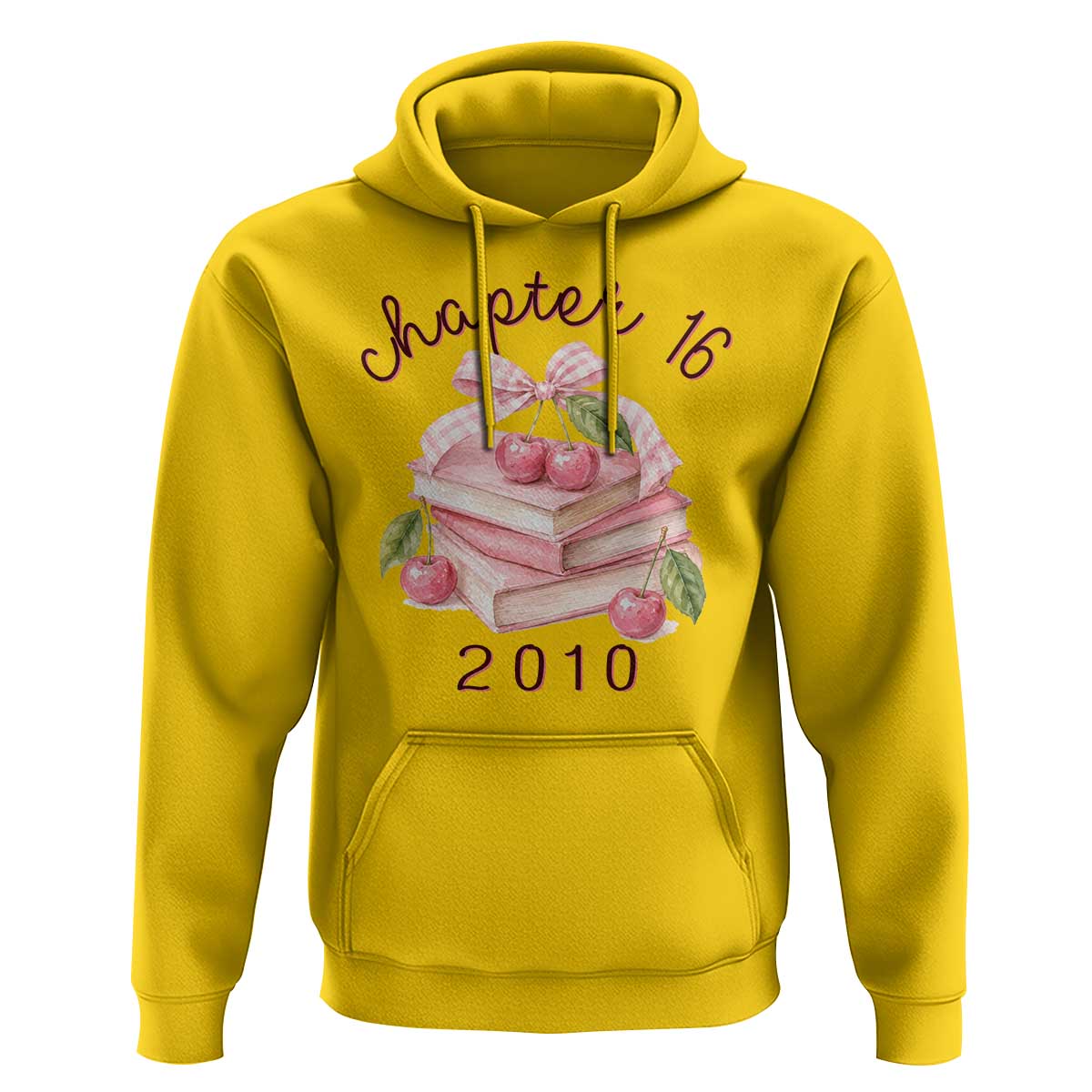 Sweet Chapter 16 Birthday Hoodie Cherry Books 16th Birthday Gifts For Her Book Lover