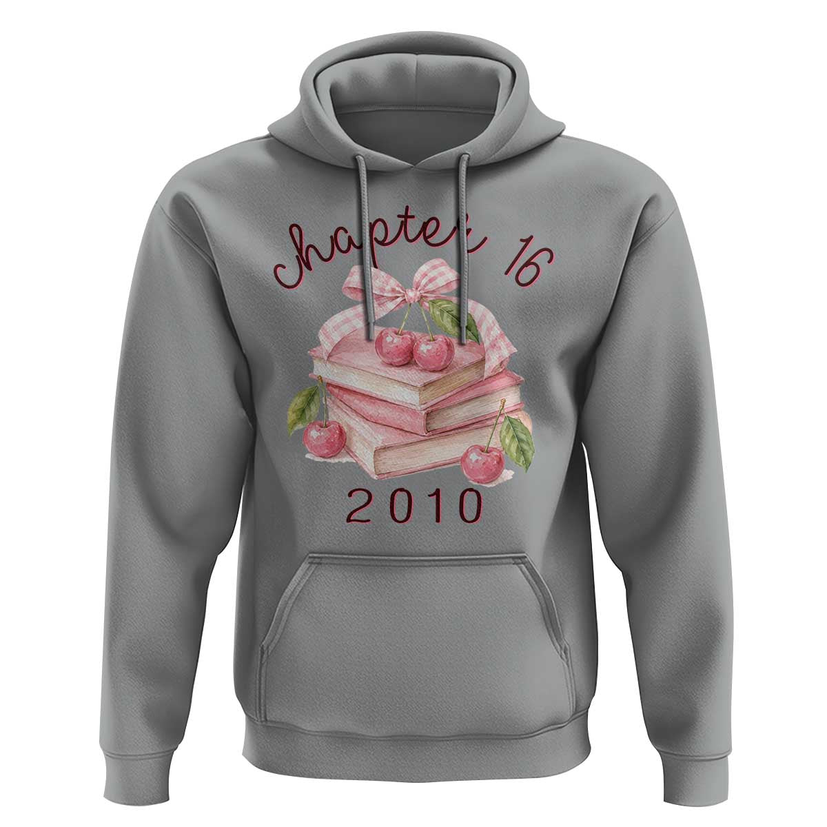 Sweet Chapter 16 Birthday Hoodie Cherry Books 16th Birthday Gifts For Her Book Lover