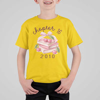 Sweet Chapter 16 Birthday T Shirt For Kid Cherry Books 16th Birthday Gifts For Her Book Lover