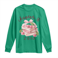 Sweet Chapter 16 Birthday Long Sleeve Shirt Cherry Books 16th Birthday Gifts For Her Book Lover