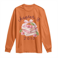 Sweet Chapter 16 Birthday Long Sleeve Shirt Cherry Books 16th Birthday Gifts For Her Book Lover