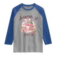 Sweet Chapter 16 Birthday Raglan Shirt Cherry Books 16th Birthday Gifts For Her Book Lover