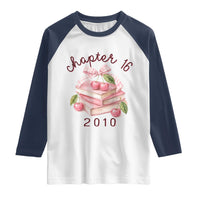 Sweet Chapter 16 Birthday Raglan Shirt Cherry Books 16th Birthday Gifts For Her Book Lover