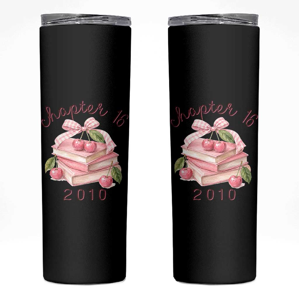 Sweet Chapter 16 Birthday Skinny Tumbler Cherry Books 16th Birthday Gifts For Her Book Lover