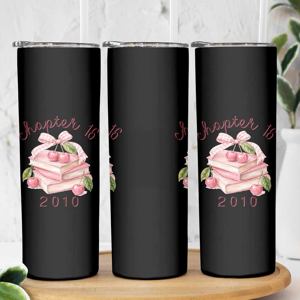 Sweet Chapter 16 Birthday Skinny Tumbler Cherry Books 16th Birthday Gifts For Her Book Lover