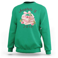 Sweet Chapter 16 Birthday Sweatshirt Cherry Books 16th Birthday Gifts For Her Book Lover