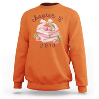 Sweet Chapter 16 Birthday Sweatshirt Cherry Books 16th Birthday Gifts For Her Book Lover