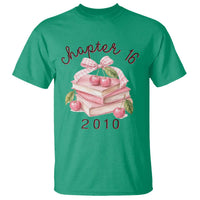 Sweet Chapter 16 Birthday T Shirt Cherry Books 16th Birthday Gifts For Her Book Lover