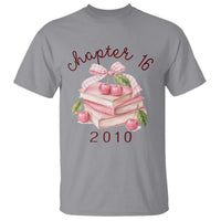 Sweet Chapter 16 Birthday T Shirt Cherry Books 16th Birthday Gifts For Her Book Lover