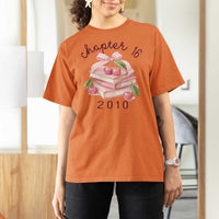 Sweet Chapter 16 Birthday T Shirt For Women Cherry Books 16th Birthday Gifts For Her Book Lover