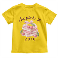 Sweet Chapter 16 Birthday Toddler T Shirt Cherry Books 16th Birthday Gifts For Her Book Lover
