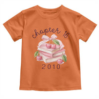 Sweet Chapter 16 Birthday Toddler T Shirt Cherry Books 16th Birthday Gifts For Her Book Lover