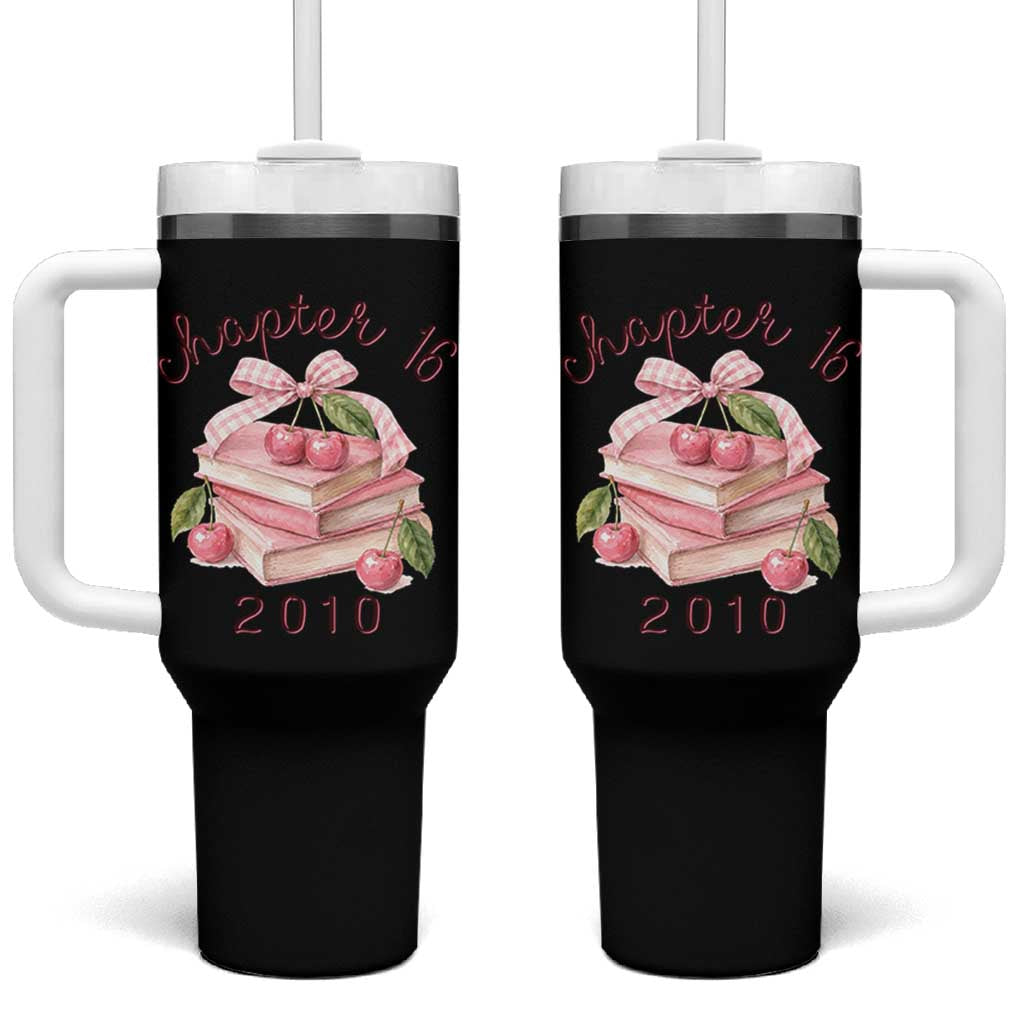 Sweet Chapter 16 Birthday Tumbler With Handle Cherry Books 16th Birthday Gifts For Her Book Lover