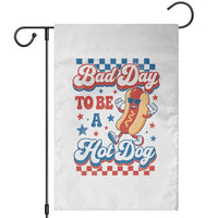 Bad Day To Be A Hot Dog Garden Flag Hotdog Lover Wiener 4th Of July
