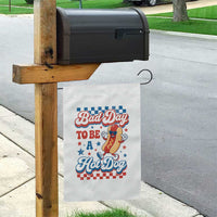 Bad Day To Be A Hot Dog Garden Flag Hotdog Lover Wiener 4th Of July