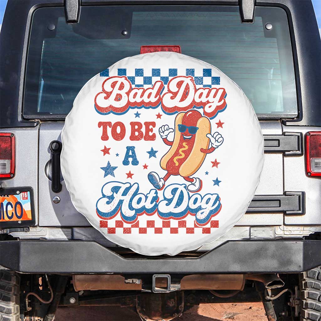 Bad Day To Be A Hot Dog Spare Tire Cover Hotdog Lover Wiener 4th Of July