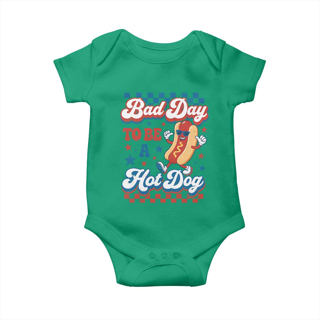 Bad Day To Be A Hot Dog Baby Onesie Hotdog Lover Wiener 4th Of July