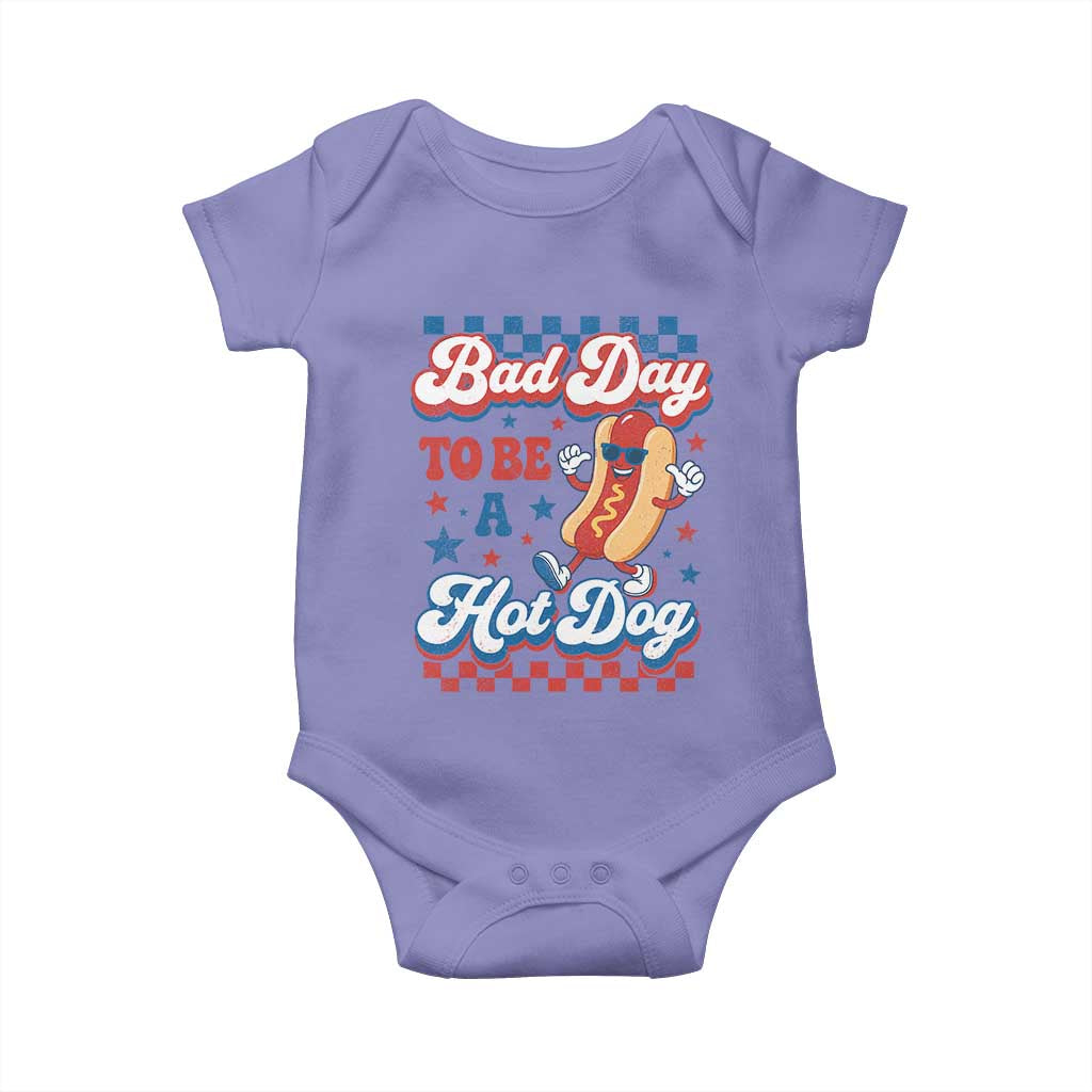 Bad Day To Be A Hot Dog Baby Onesie Hotdog Lover Wiener 4th Of July