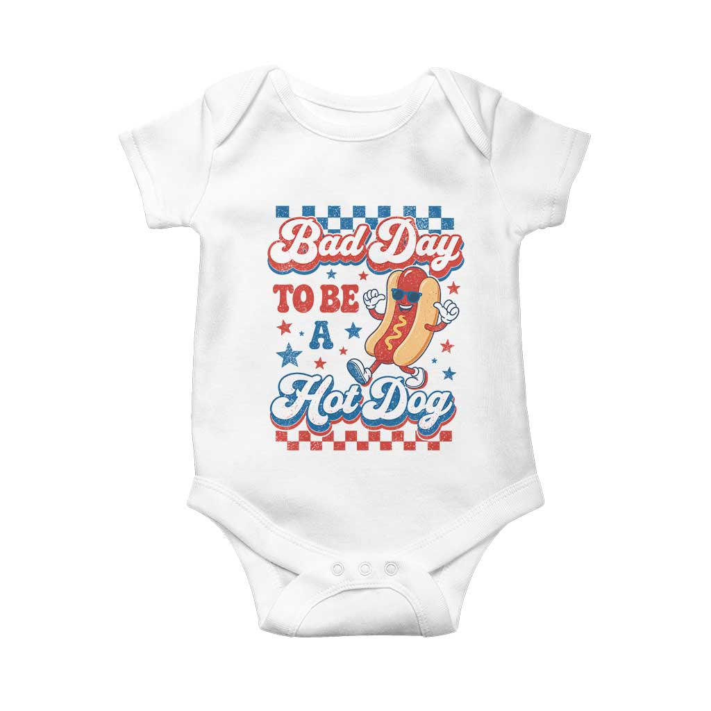 Bad Day To Be A Hot Dog Baby Onesie Hotdog Lover Wiener 4th Of July