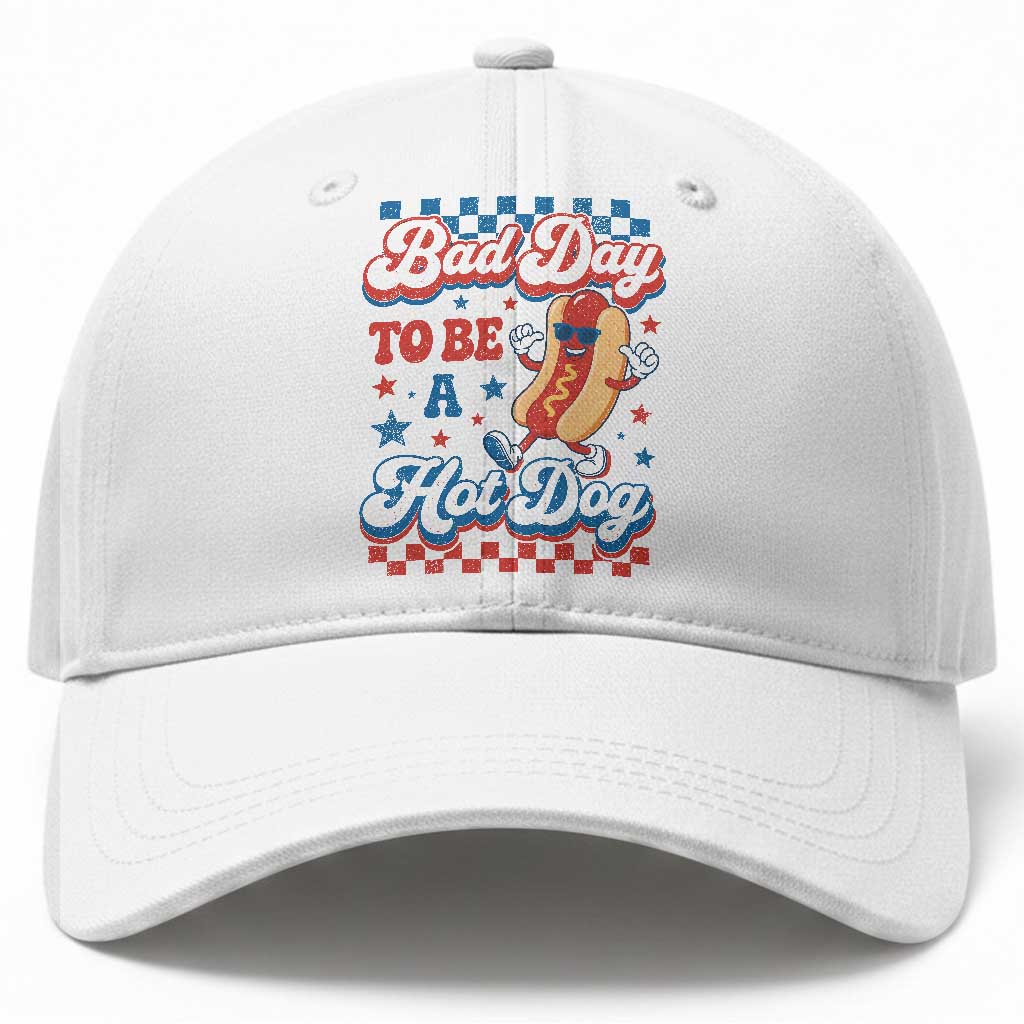 Bad Day To Be A Hot Dog Baseball Cap Hotdog Lover Wiener 4th Of July