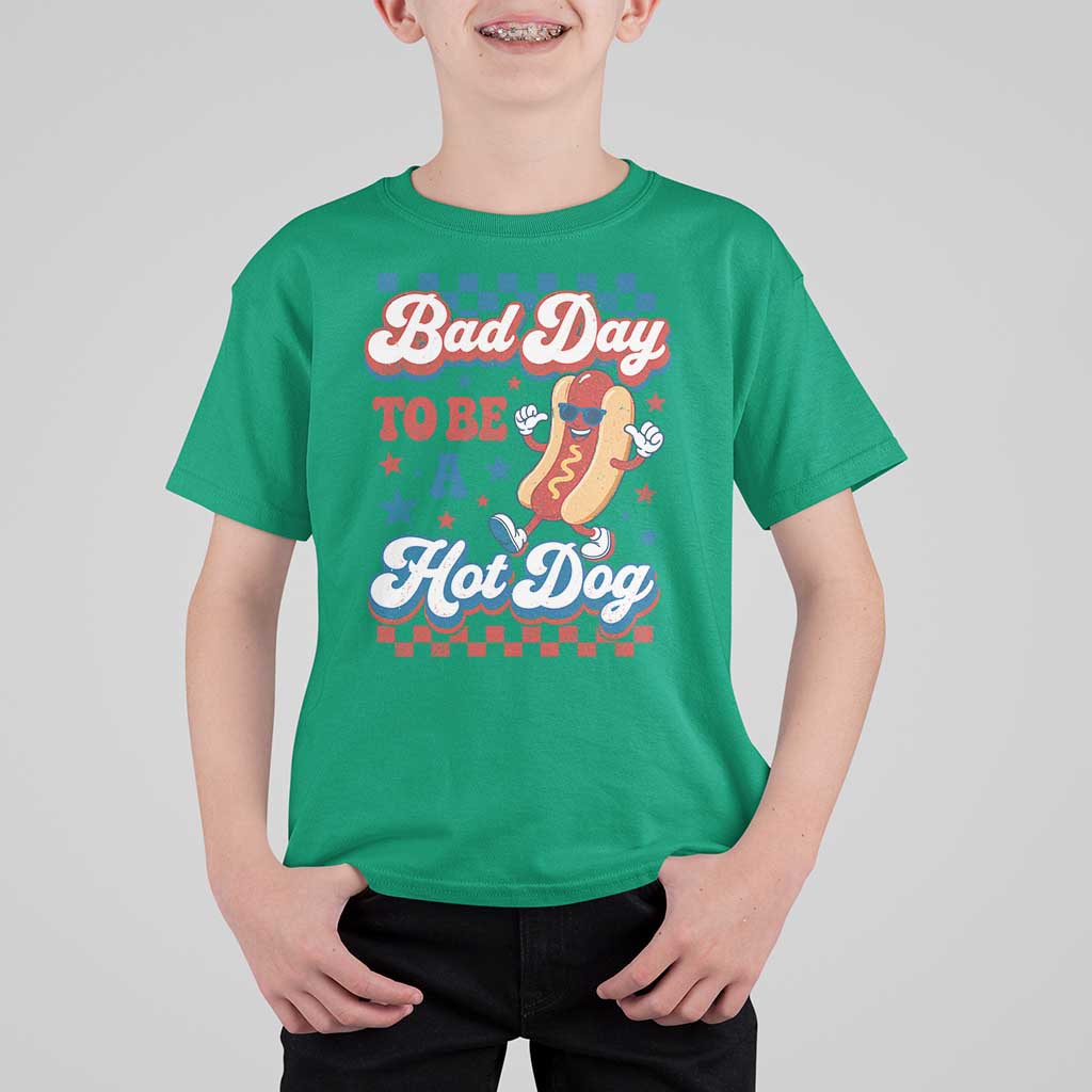 Bad Day To Be A Hot Dog T Shirt For Kid Hotdog Lover Wiener 4th Of July