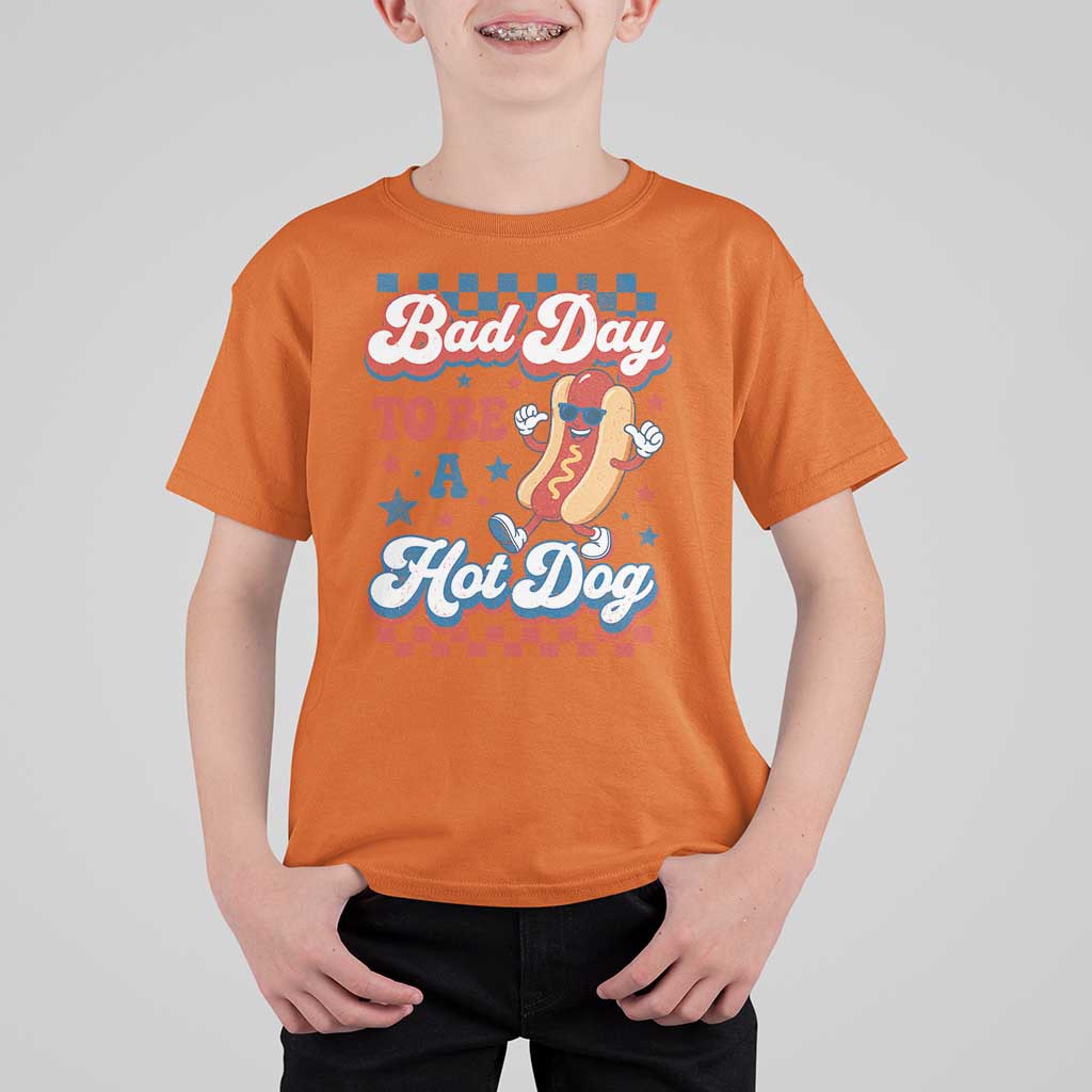 Bad Day To Be A Hot Dog T Shirt For Kid Hotdog Lover Wiener 4th Of July