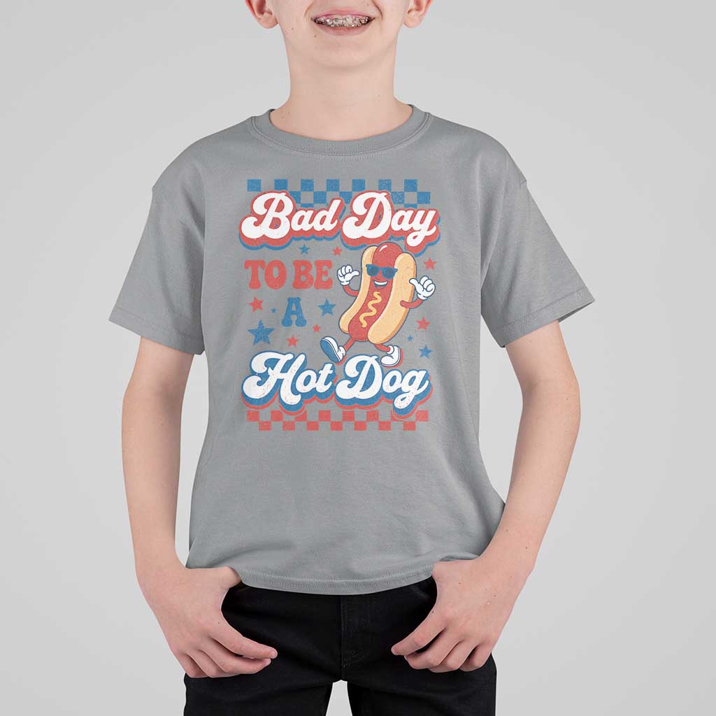 Bad Day To Be A Hot Dog T Shirt For Kid Hotdog Lover Wiener 4th Of July