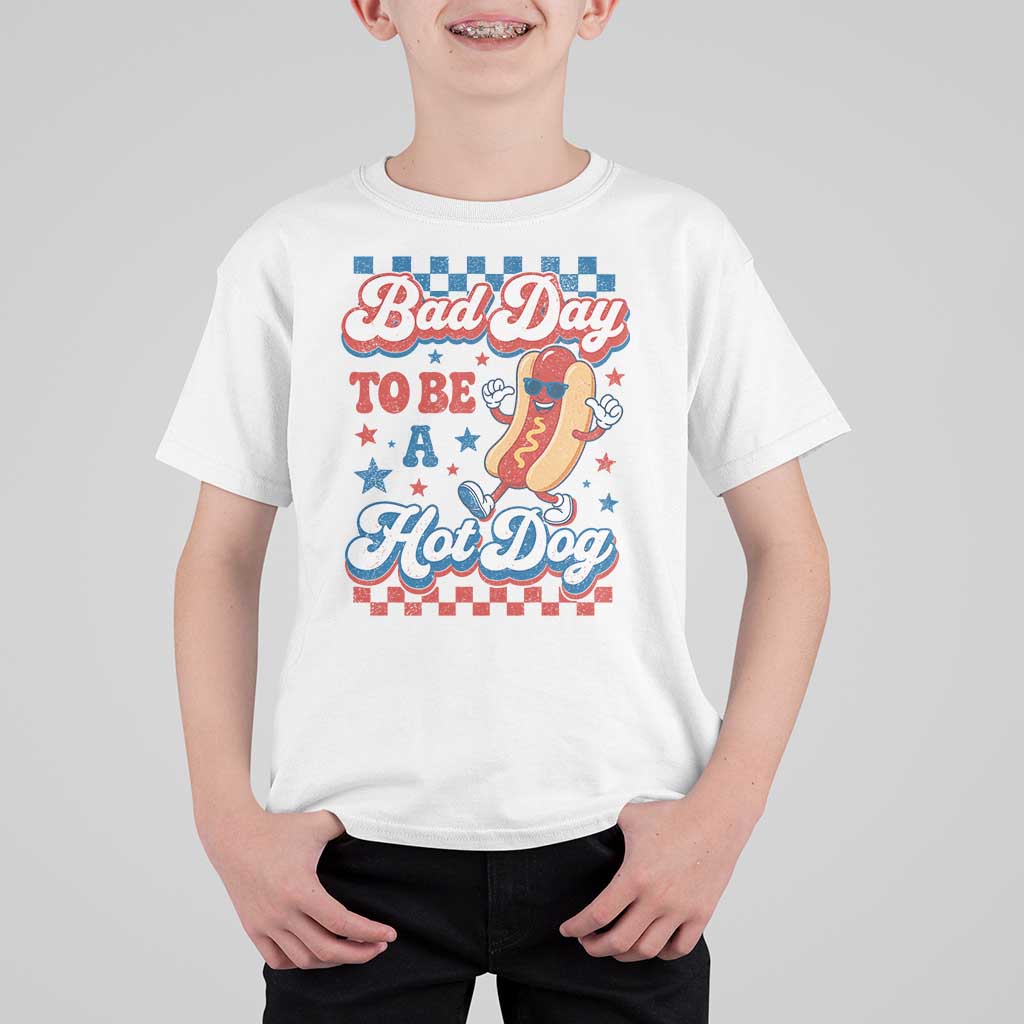 Bad Day To Be A Hot Dog T Shirt For Kid Hotdog Lover Wiener 4th Of July