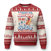 Bad Day To Be A Hot Dog Ugly Christmas Sweater Hotdog Lover Wiener 4th Of July