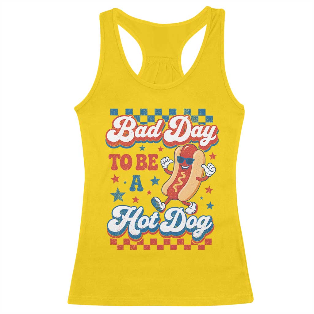 Bad Day To Be A Hot Dog Racerback Tank Top Hotdog Lover Wiener 4th Of July
