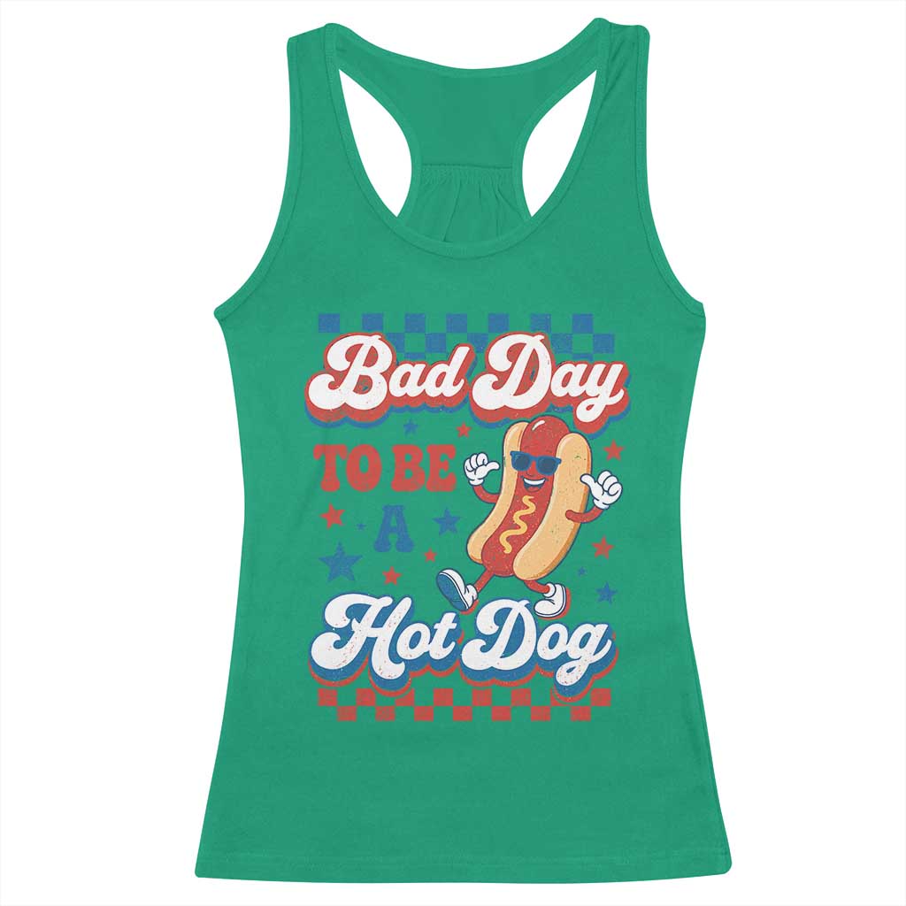 Bad Day To Be A Hot Dog Racerback Tank Top Hotdog Lover Wiener 4th Of July
