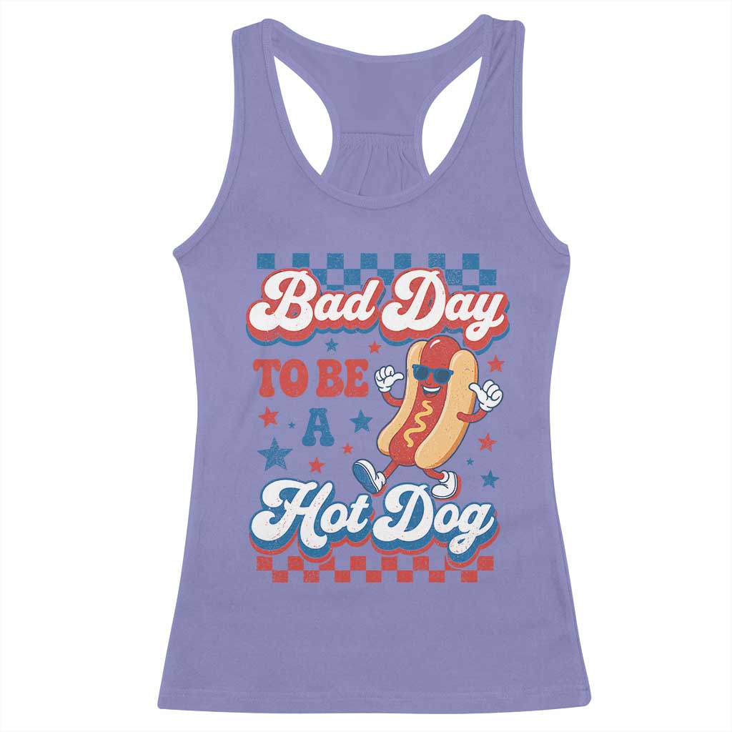 Bad Day To Be A Hot Dog Racerback Tank Top Hotdog Lover Wiener 4th Of July