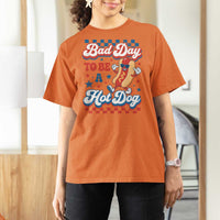 Bad Day To Be A Hot Dog T Shirt For Women Hotdog Lover Wiener 4th Of July