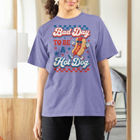 Bad Day To Be A Hot Dog T Shirt For Women Hotdog Lover Wiener 4th Of July