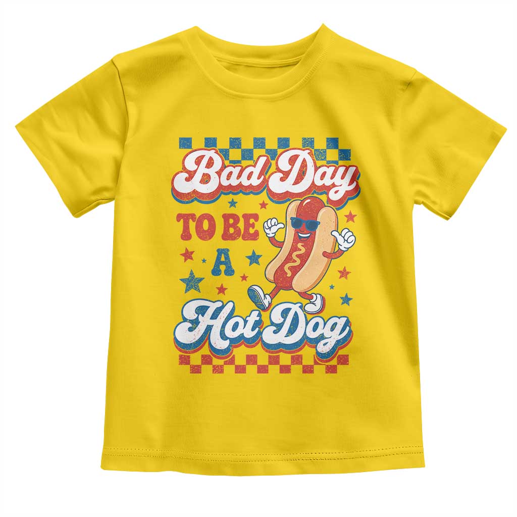 Bad Day To Be A Hot Dog Toddler T Shirt Hotdog Lover Wiener 4th Of July
