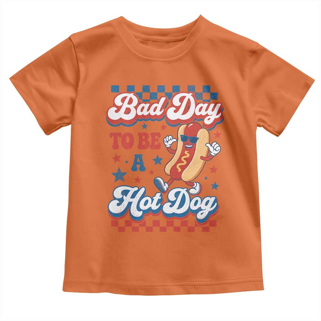 Bad Day To Be A Hot Dog Toddler T Shirt Hotdog Lover Wiener 4th Of July