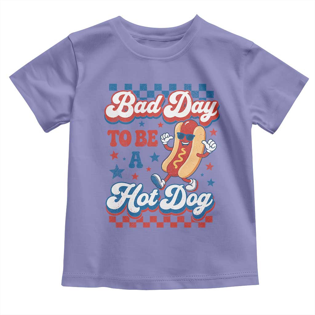Bad Day To Be A Hot Dog Toddler T Shirt Hotdog Lover Wiener 4th Of July