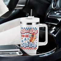 Bad Day To Be A Hot Dog Tumbler With Handle Hotdog Lover Wiener 4th Of July