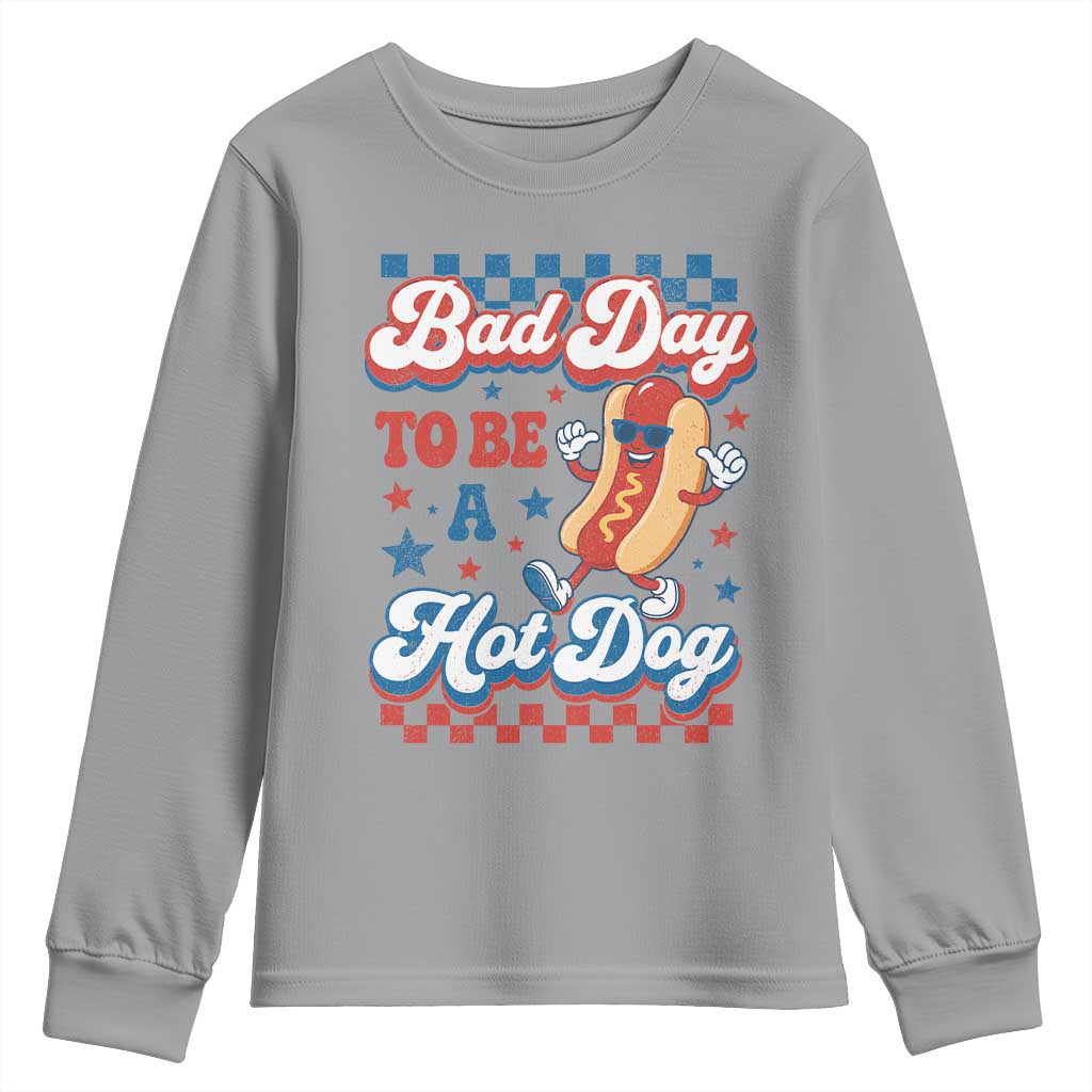Bad Day To Be A Hot Dog Youth Sweatshirt Hotdog Lover Wiener 4th Of July