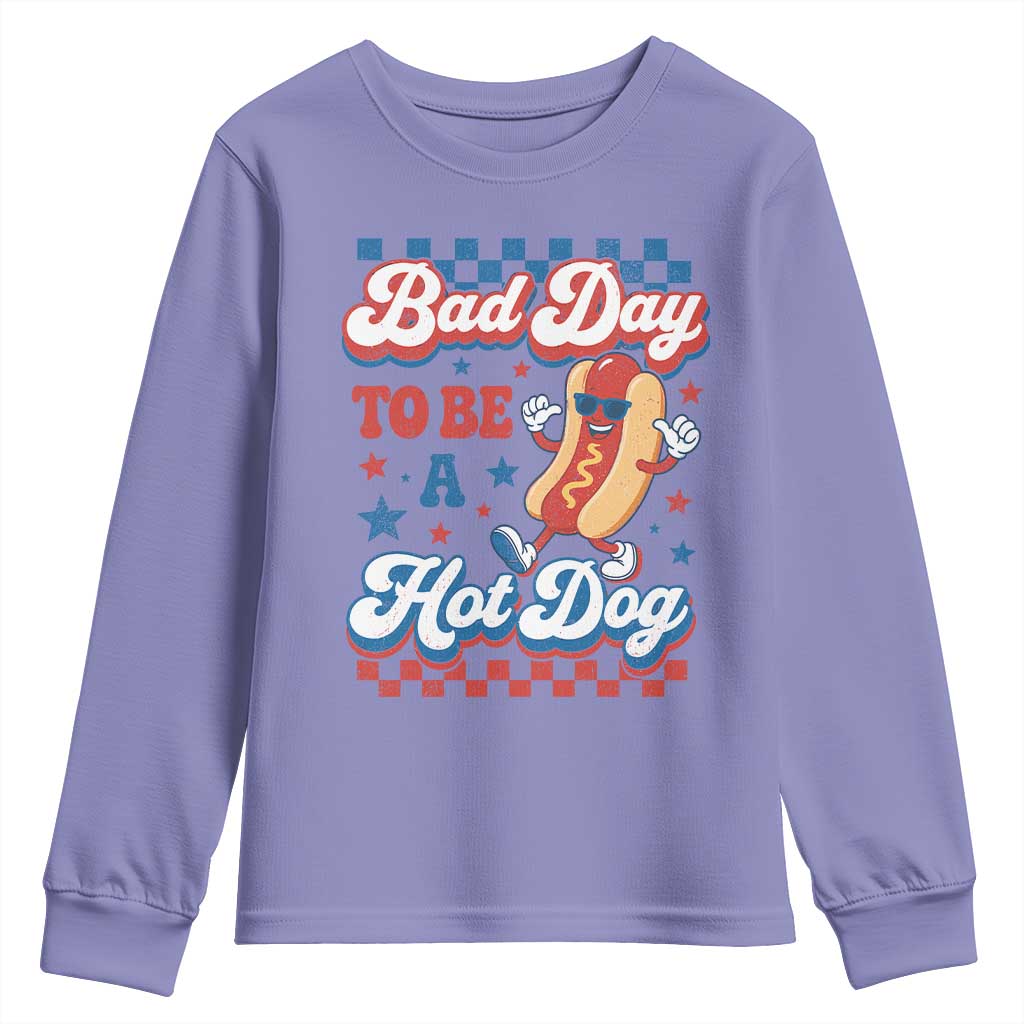 Bad Day To Be A Hot Dog Youth Sweatshirt Hotdog Lover Wiener 4th Of July