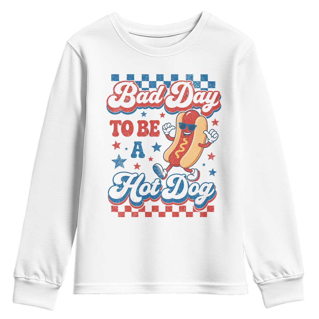 Bad Day To Be A Hot Dog Youth Sweatshirt Hotdog Lover Wiener 4th Of July