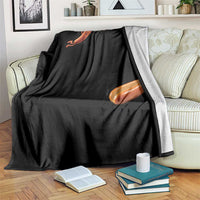 Funny Hot Dog Throw Blanket Hotdog Jumping Into Bun Sausage BBQ Grilling High Dive