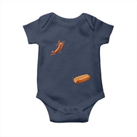 Funny Hot Dog Baby Onesie Hotdog Jumping Into Bun Sausage BBQ Grilling High Dive