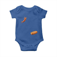 Funny Hot Dog Baby Onesie Hotdog Jumping Into Bun Sausage BBQ Grilling High Dive