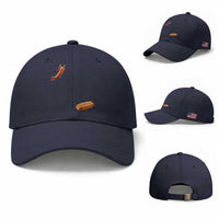 Funny Hot Dog Baseball Cap Hotdog Jumping Into Bun Sausage BBQ Grilling High Dive