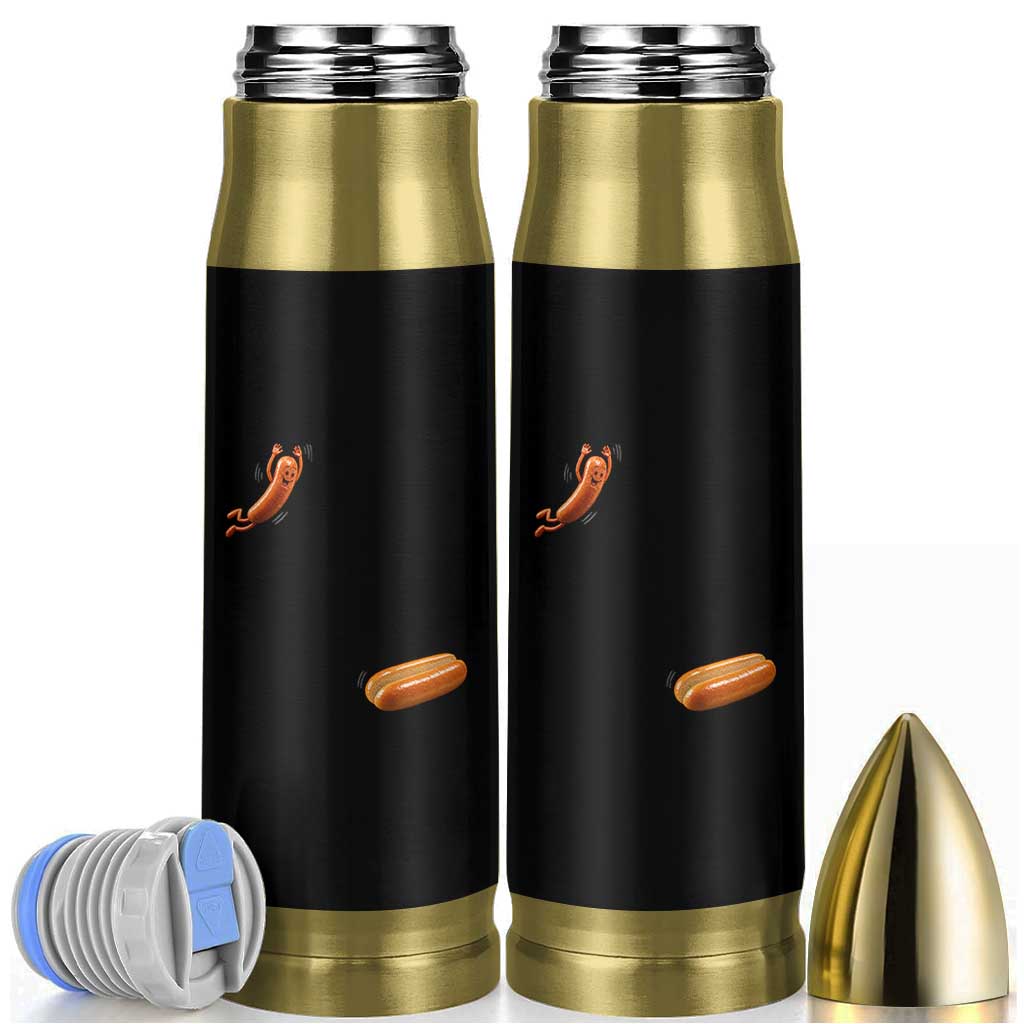 Funny Hot Dog Bullet Tumbler Hotdog Jumping Into Bun Sausage BBQ Grilling High Dive