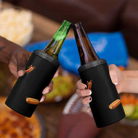 Funny Hot Dog 4 in 1 Can Cooler Tumbler Hotdog Jumping Into Bun Sausage BBQ Grilling High Dive