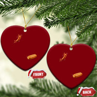 Funny Hot Dog Ceramic Ornament Hotdog Jumping Into Bun Sausage BBQ Grilling High Dive